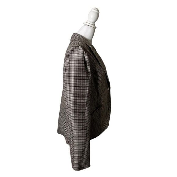 Autres Filles Houndstooth Shoulder Padded Womens Blazer Crest Buttons NWT US XL - Picture 7 of 13